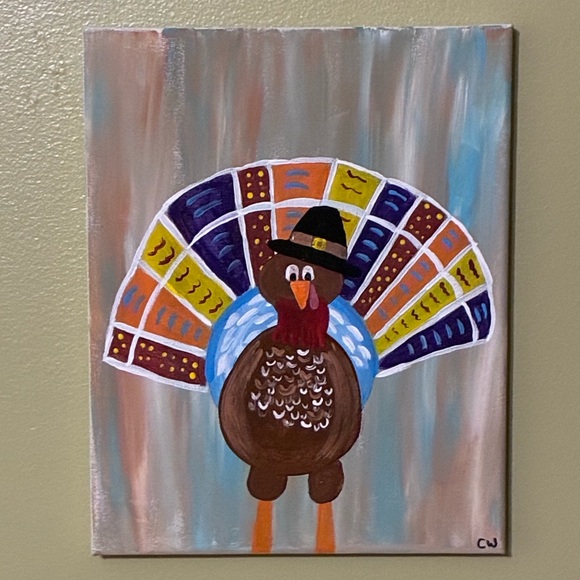 Hand Crafted Other - Colorful Turkey Acrylic Painting